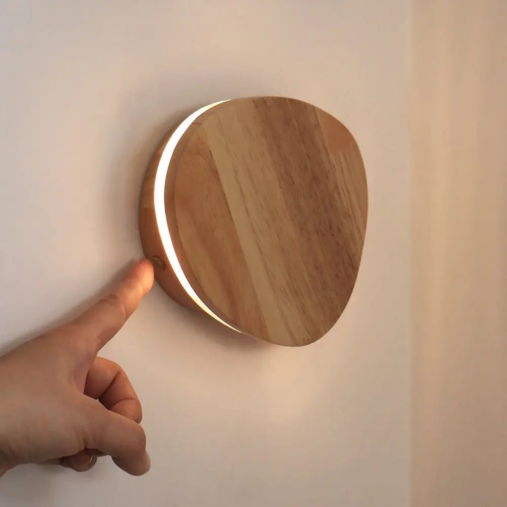 Lulu lichtbruin - draadloos en oplaadbaar wandlicht - dimbare lamp en 3 lichtmodi