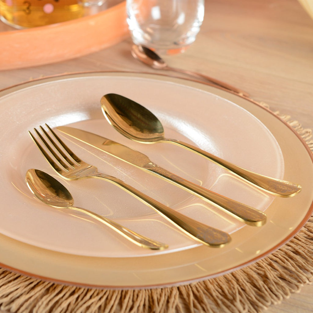 Briljante gouden theelepels Arabesques- batch van 6