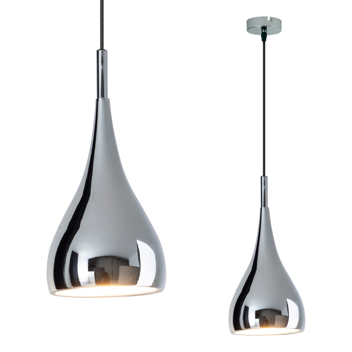 Liv · Metalen hanglamp — chroom