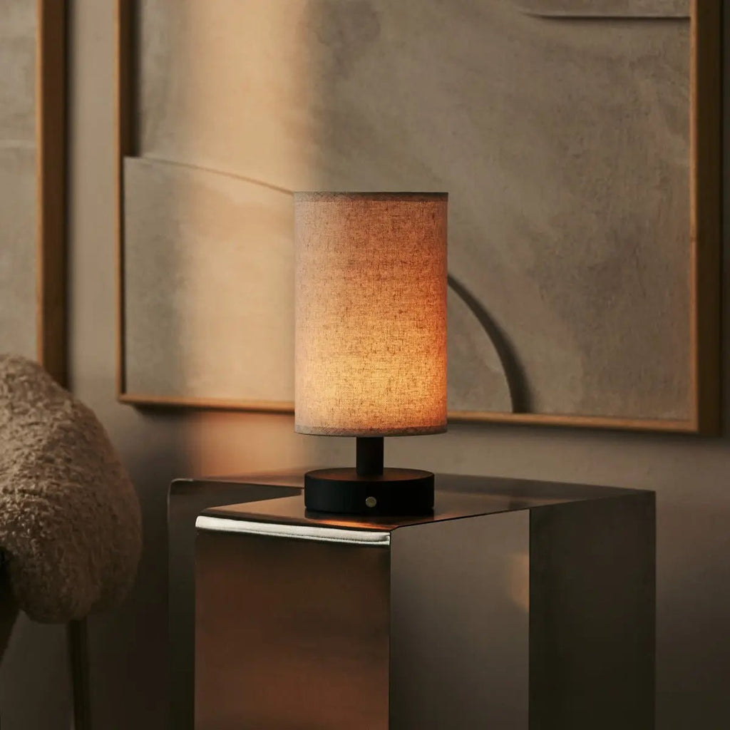 Ben Black houten tafellamp-Oplaadbaar, dimable, USB-C aangedreven