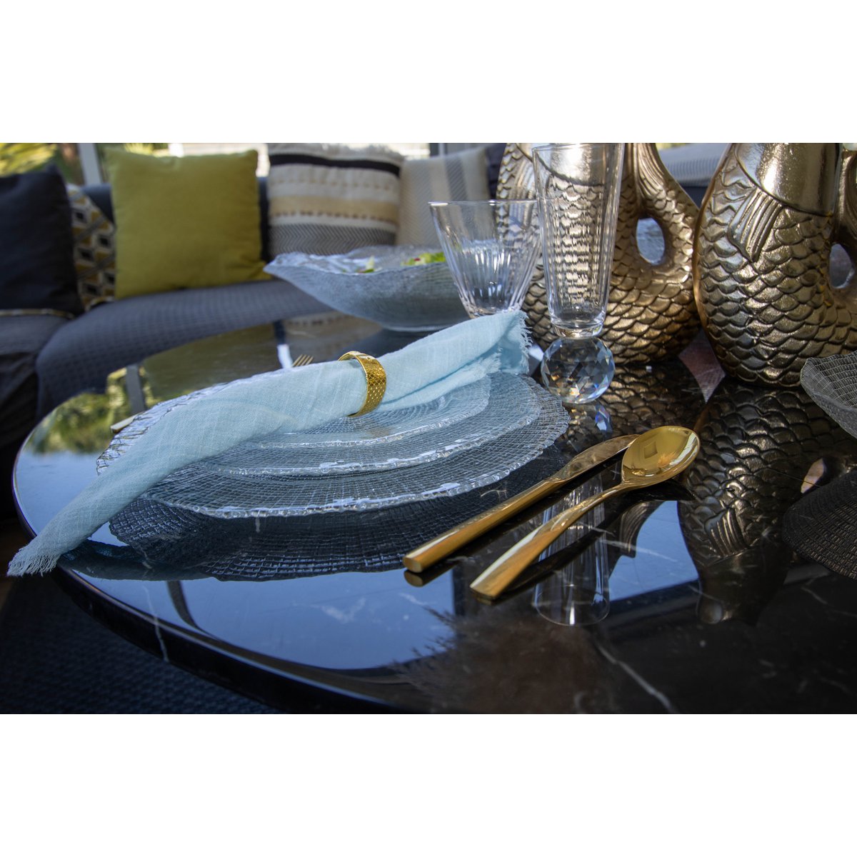 Transparante platte plaat 27 cm