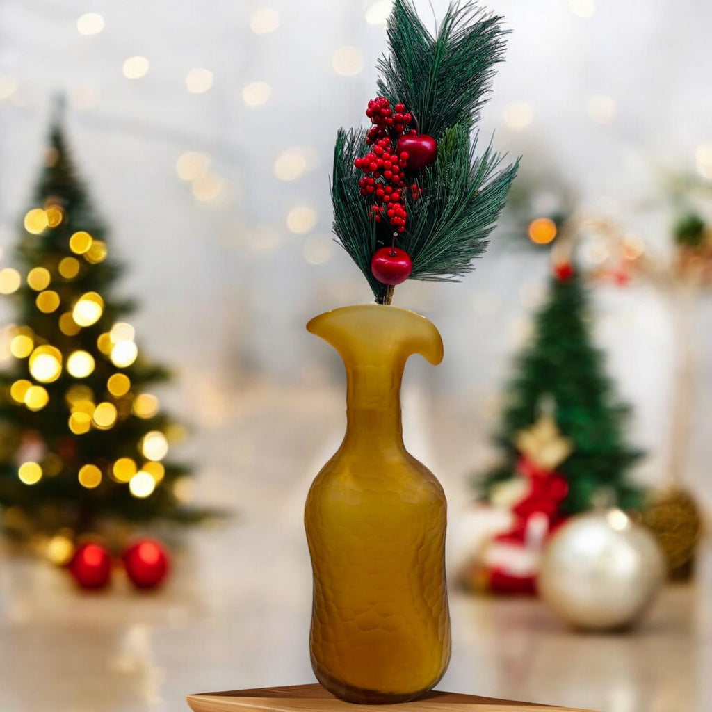 Appel kerstbloemcombinatie  | Zijden kunstbloem | Lengte 61cm  1pcs