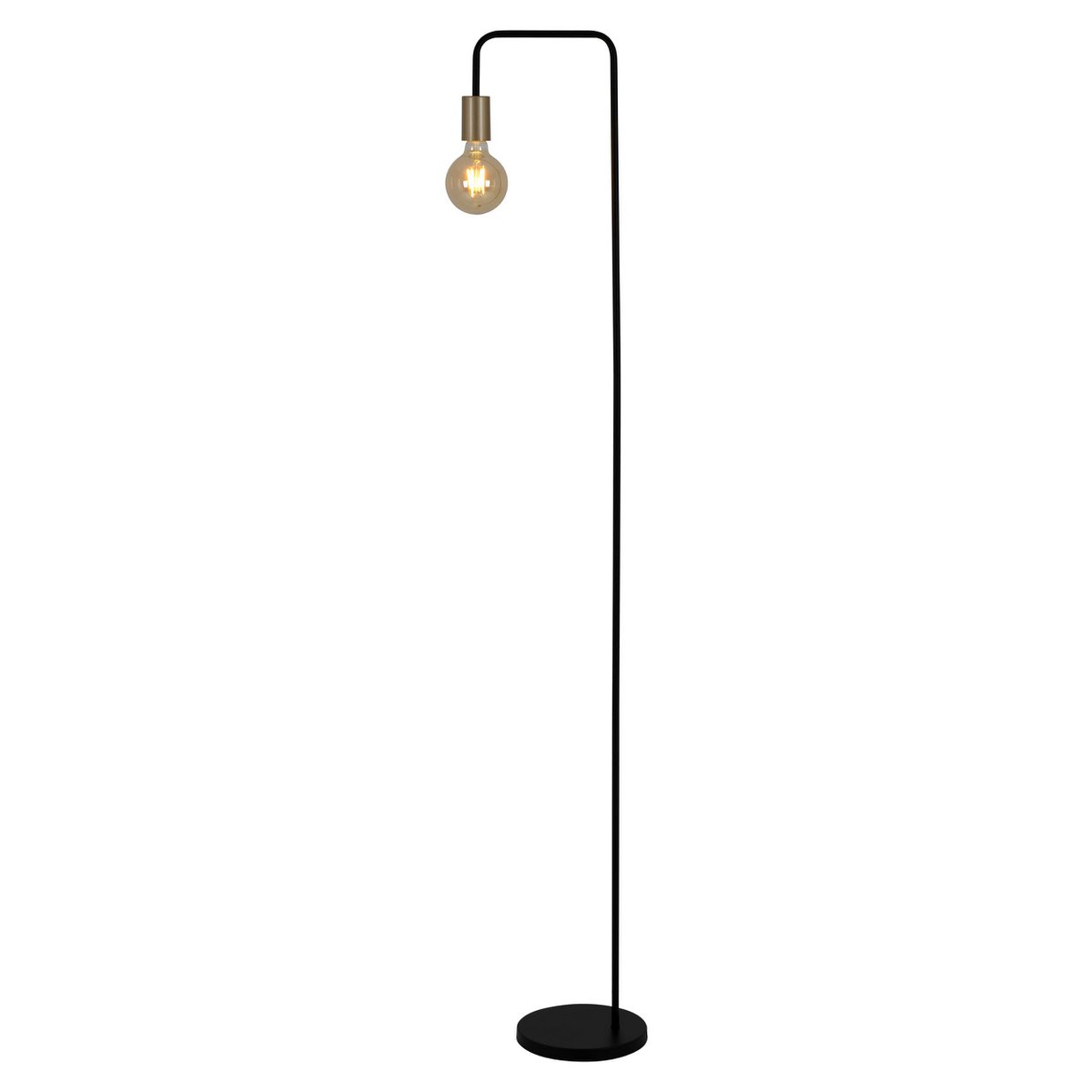 Liv · Houten vloerlamp — zwart