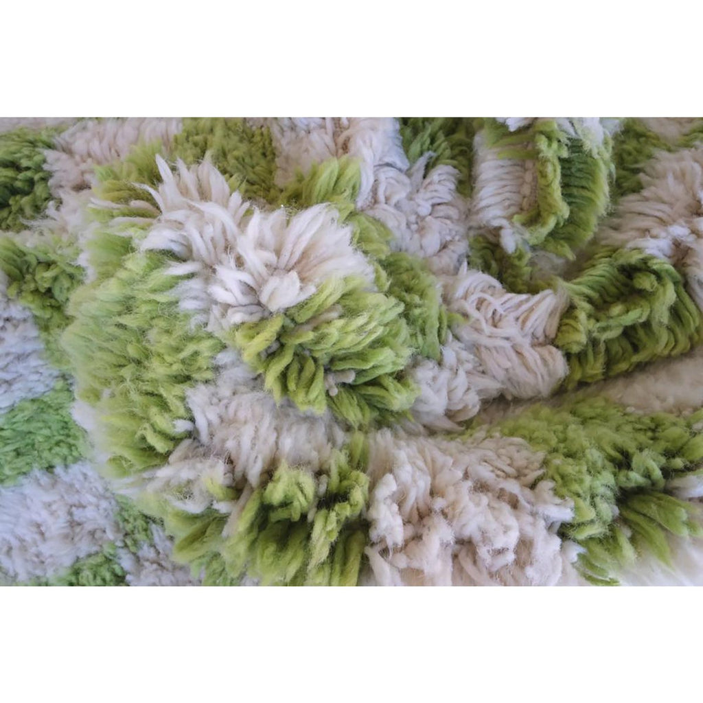 Berber wollen tapijt voor geruite wol 153 x 244 cm