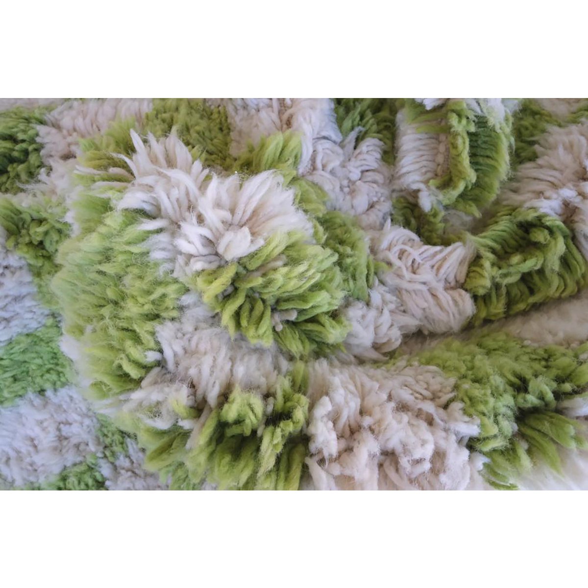 Berber wollen tapijt voor geruite wol 153 x 244 cm