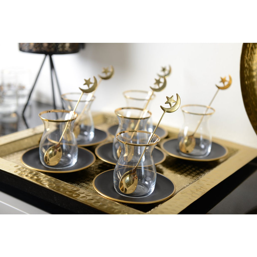 Zwarte en gouden theekopjes - veel 6