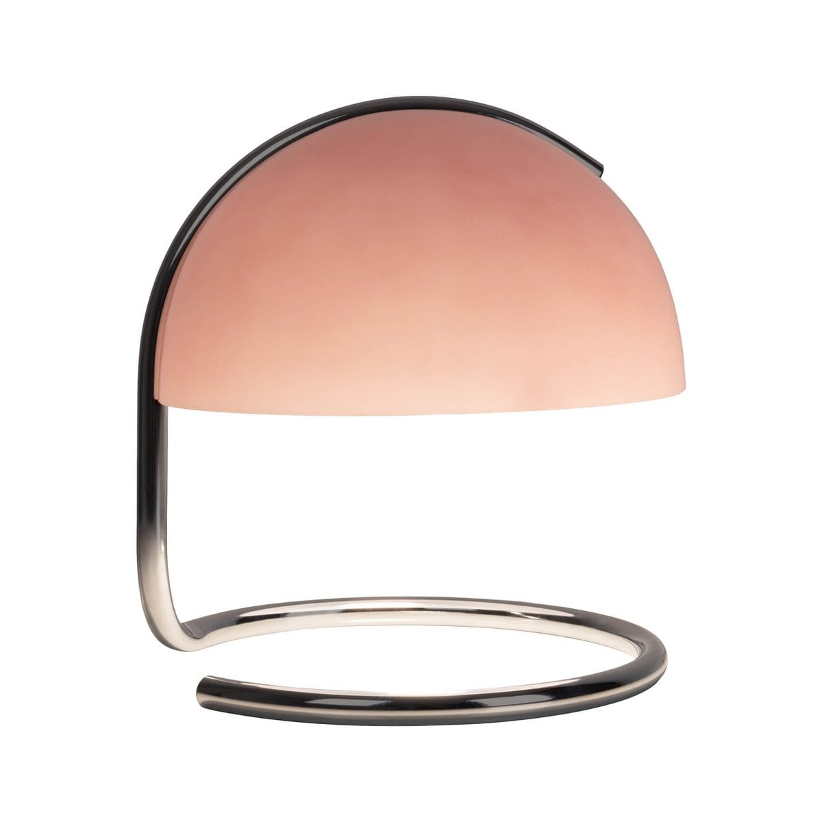 Liv · Houten tafellamp met linnen kap — chroom