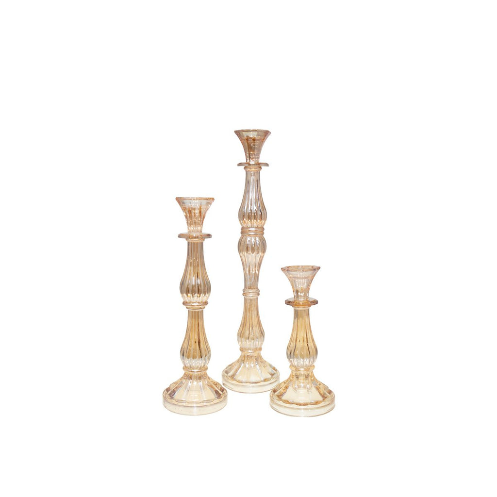 Grote H41cm Amber Amber Candlestick