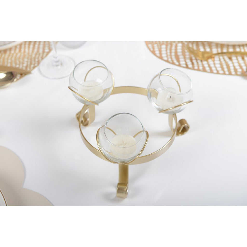 Gouden drievoudige kandelaar