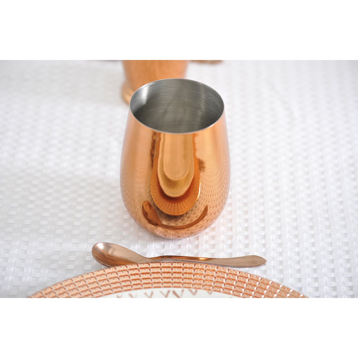 Glad koperen cocktailglas glas