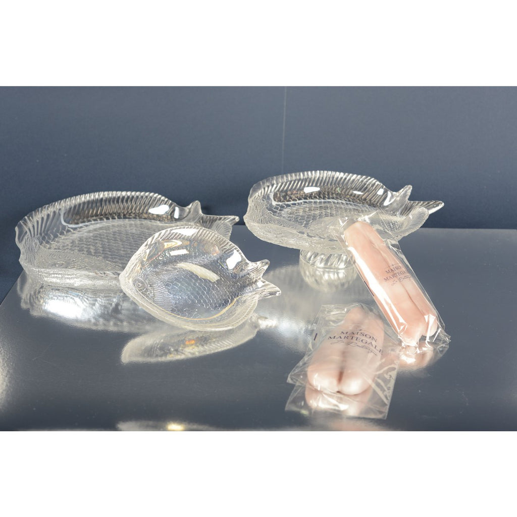 Glanzend glas visbeker 17,5x14,5 cm