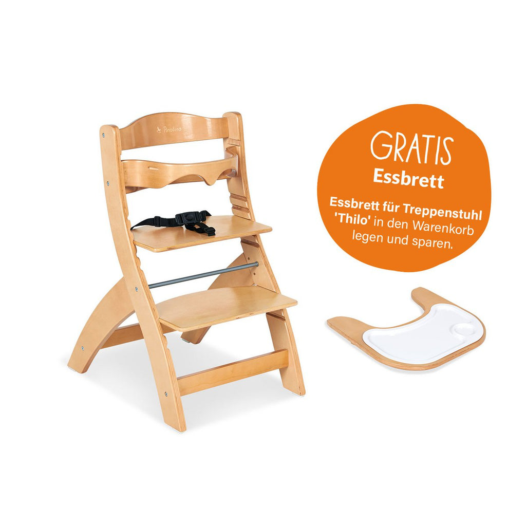 Stapstoel "thilo", helder gelakt