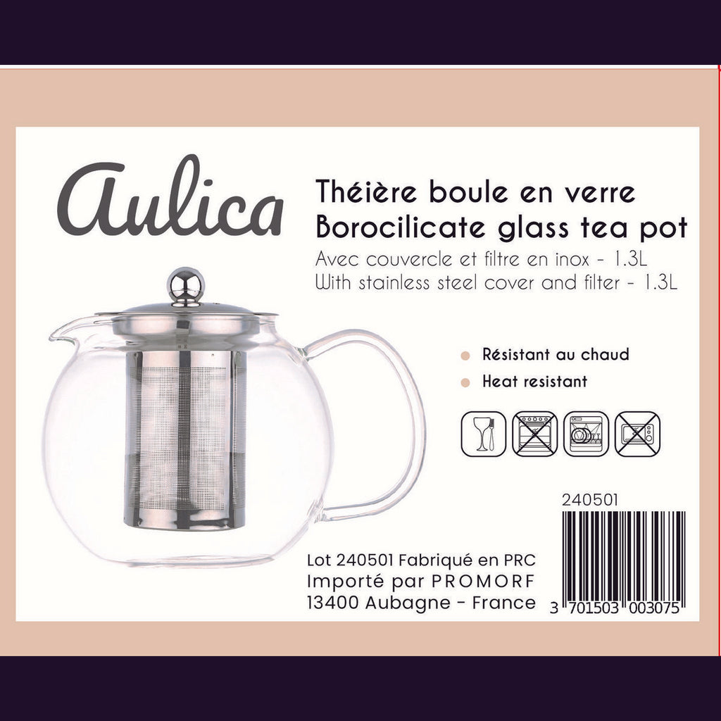 BAL THEEPOT 1L RVS FILTER EN DEKSEL