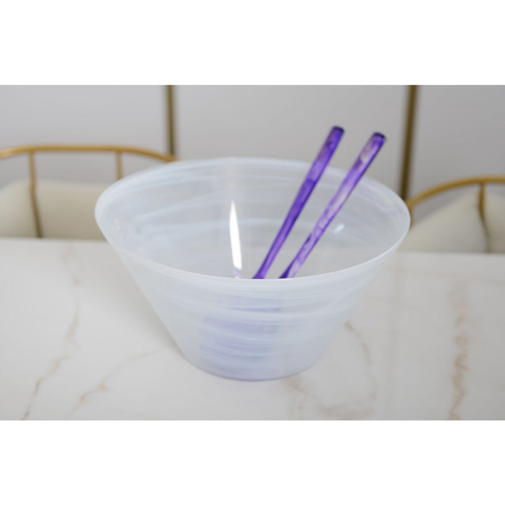 Witte conische kom 33x33x6.5 cm