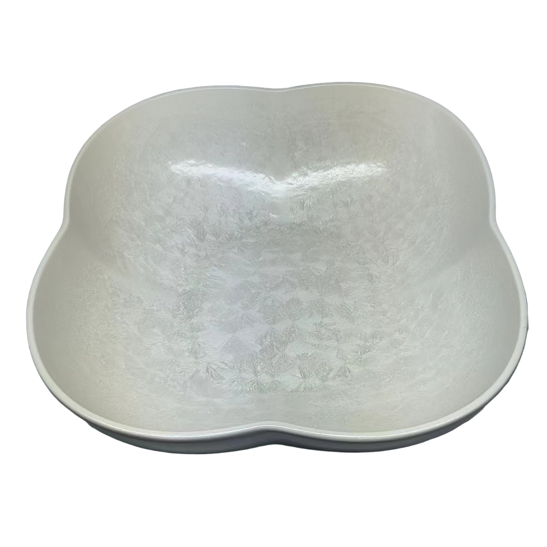 BLOEMEN WIT PORSELEINEN SALADEKOM 25,5CM