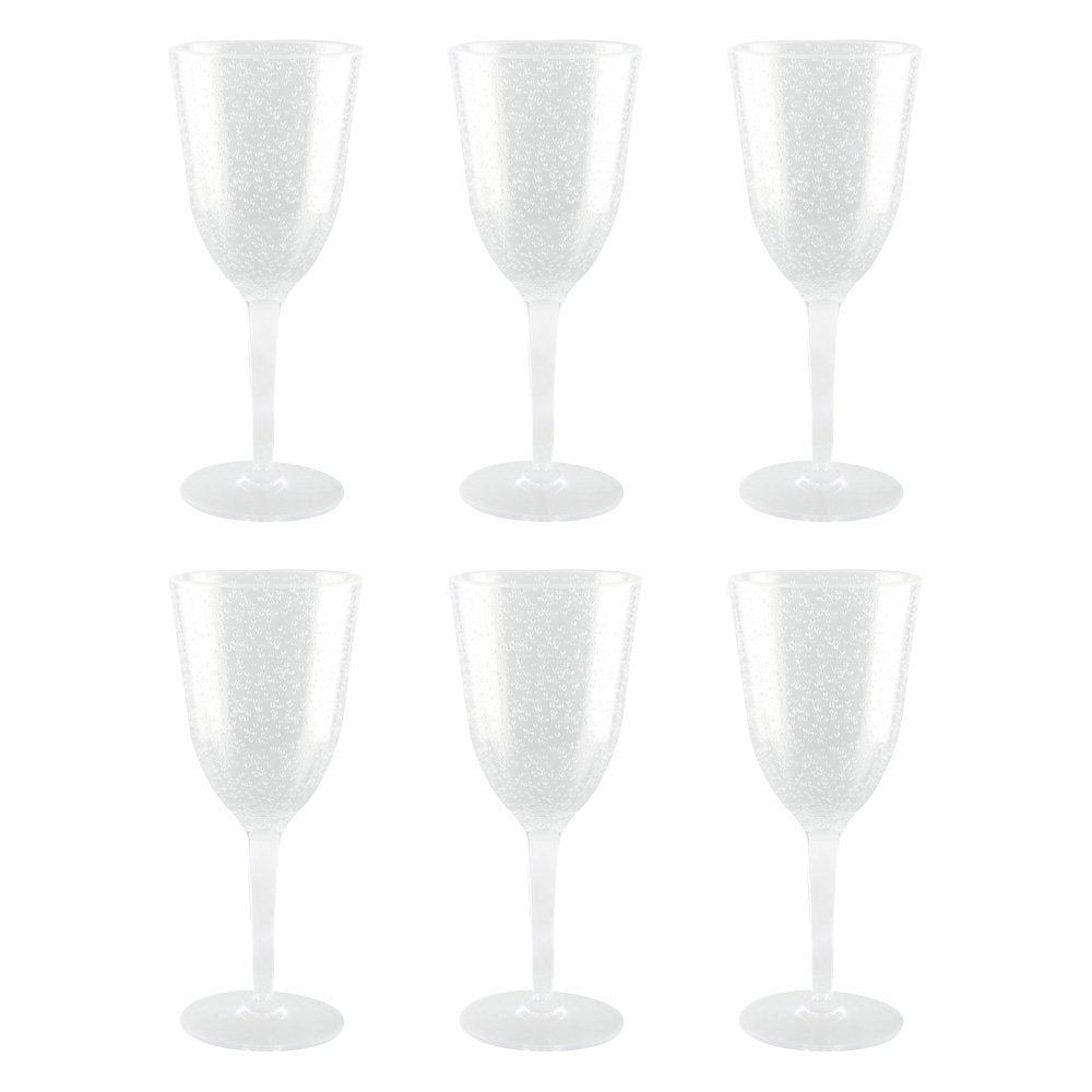 Bulle acryl wijnglazen - veel van 6