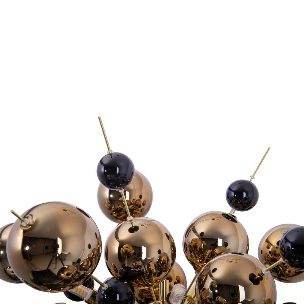 Hanger lamp "explosie" van metaal en glas, G9 -versies, hangende lamp voor eetkamer, woonkamer, gang of kantoor, Øca. 65 cm