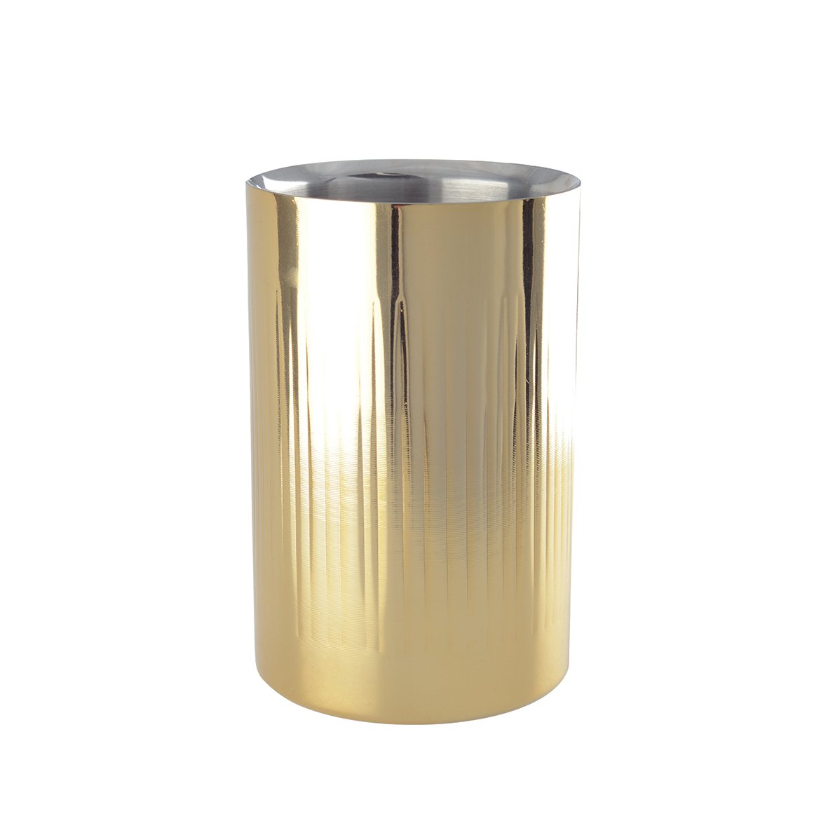 Huidige -vormige gouden wijnkoeler