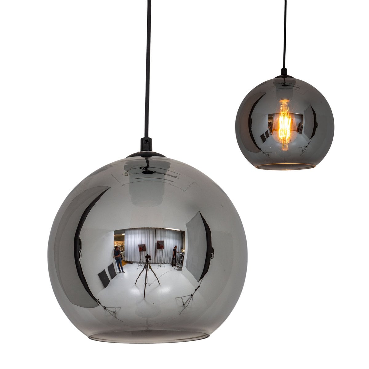 Liv · Houten hanglamp — antraciet