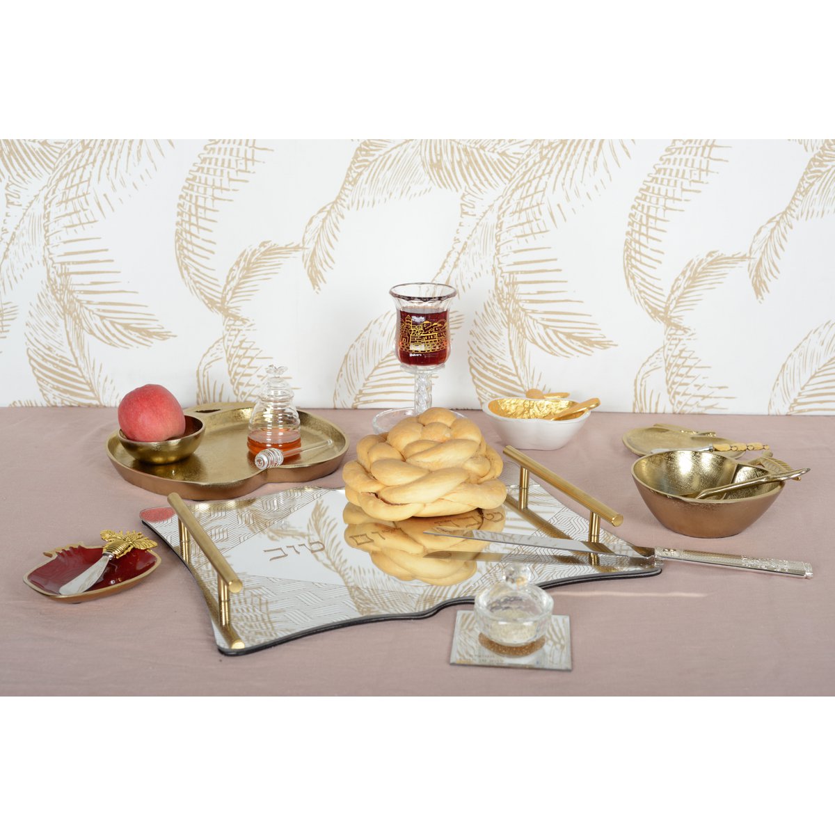 Apple Golden Cup met kleine lepel 18x13.5x5cm