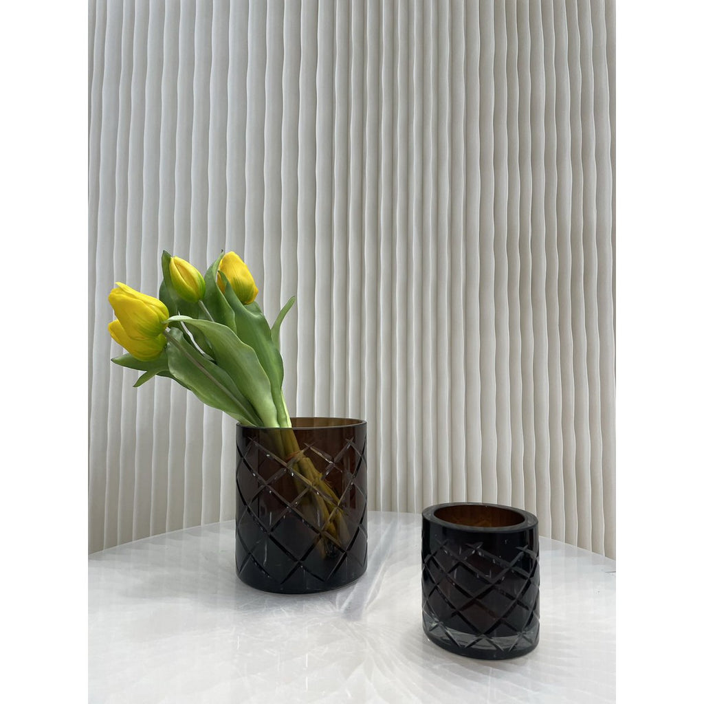 Hurricane Kristallen Lamp Windlicht Klein Bruin(cc2101-80crystal-choc-small)