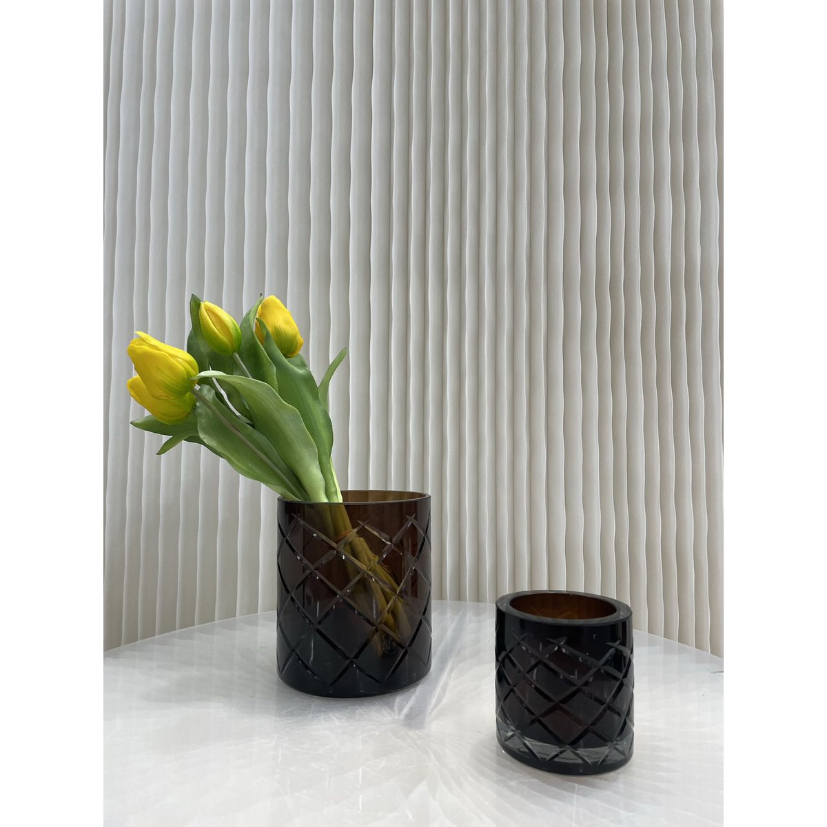 Hurricane Kristallen Lamp Windlicht Klein Bruin(cc2101-80crystal-choc-small)