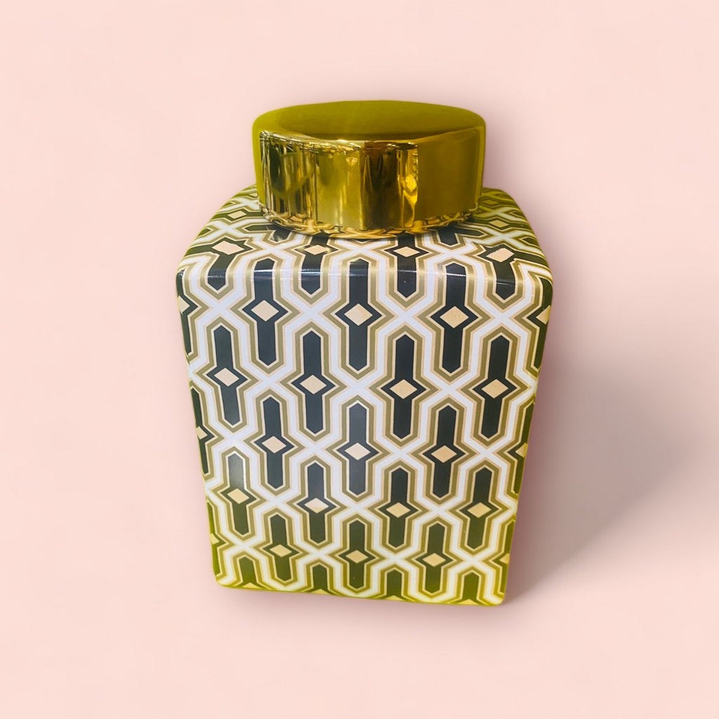 Zwart gouden pot (klein formaat: H21* B*14 D*14)