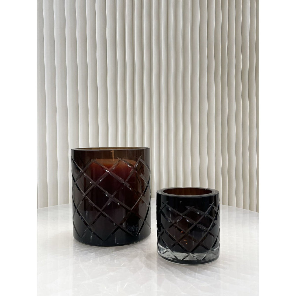 Hurricane Kristallen Lamp Windlicht Klein Bruin(cc2101-80crystal-choc-small)