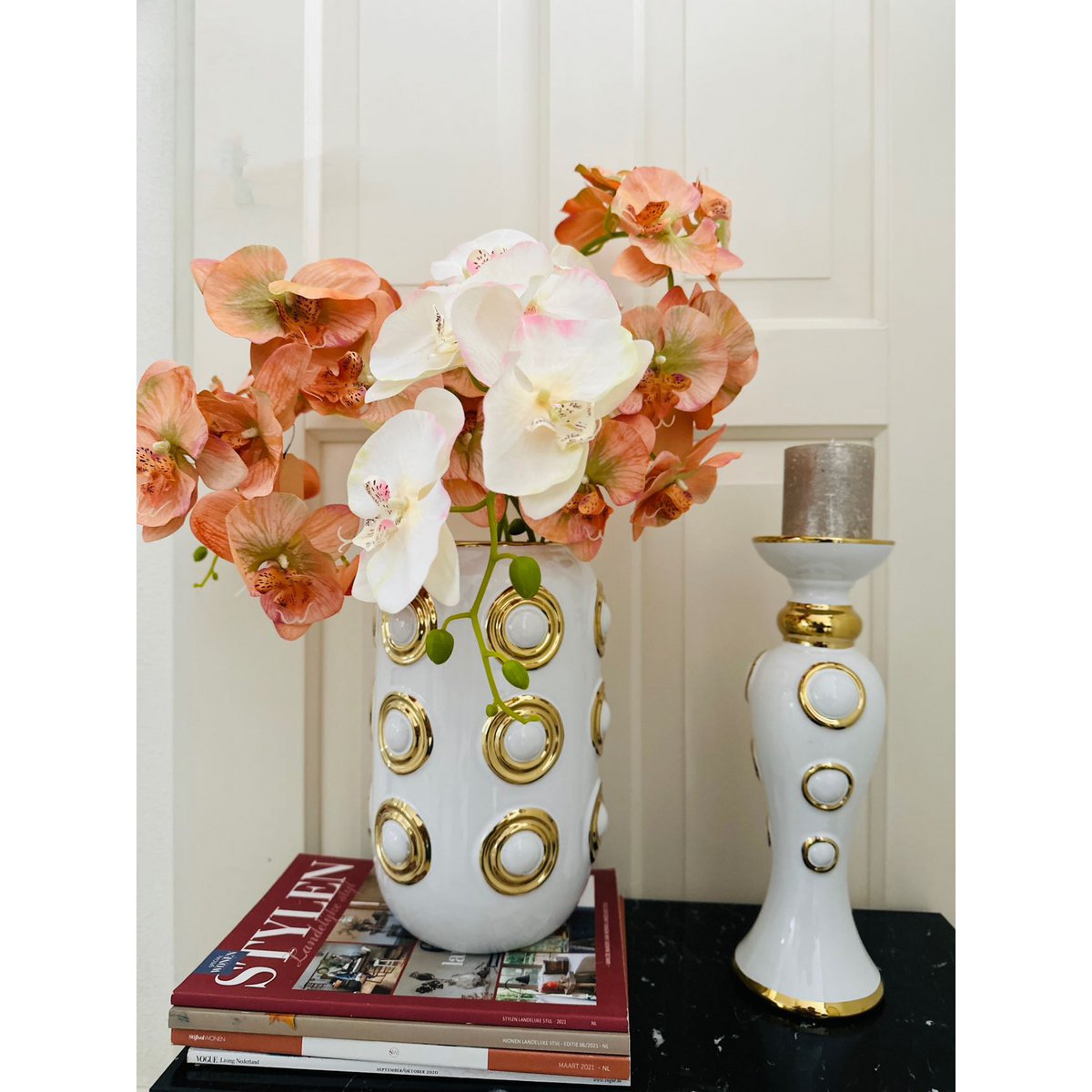 Set van 2 stuks cirkelkaarshouder Maat: H:34cm B:11cm