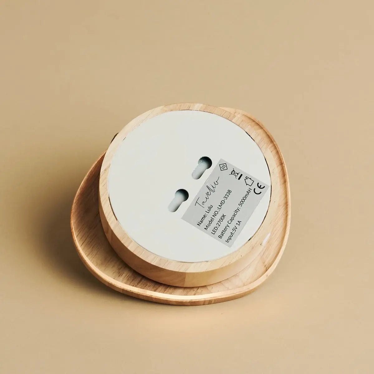 Lulu lichtbruin - draadloos en oplaadbaar wandlicht - dimbare lamp en 3 lichtmodi