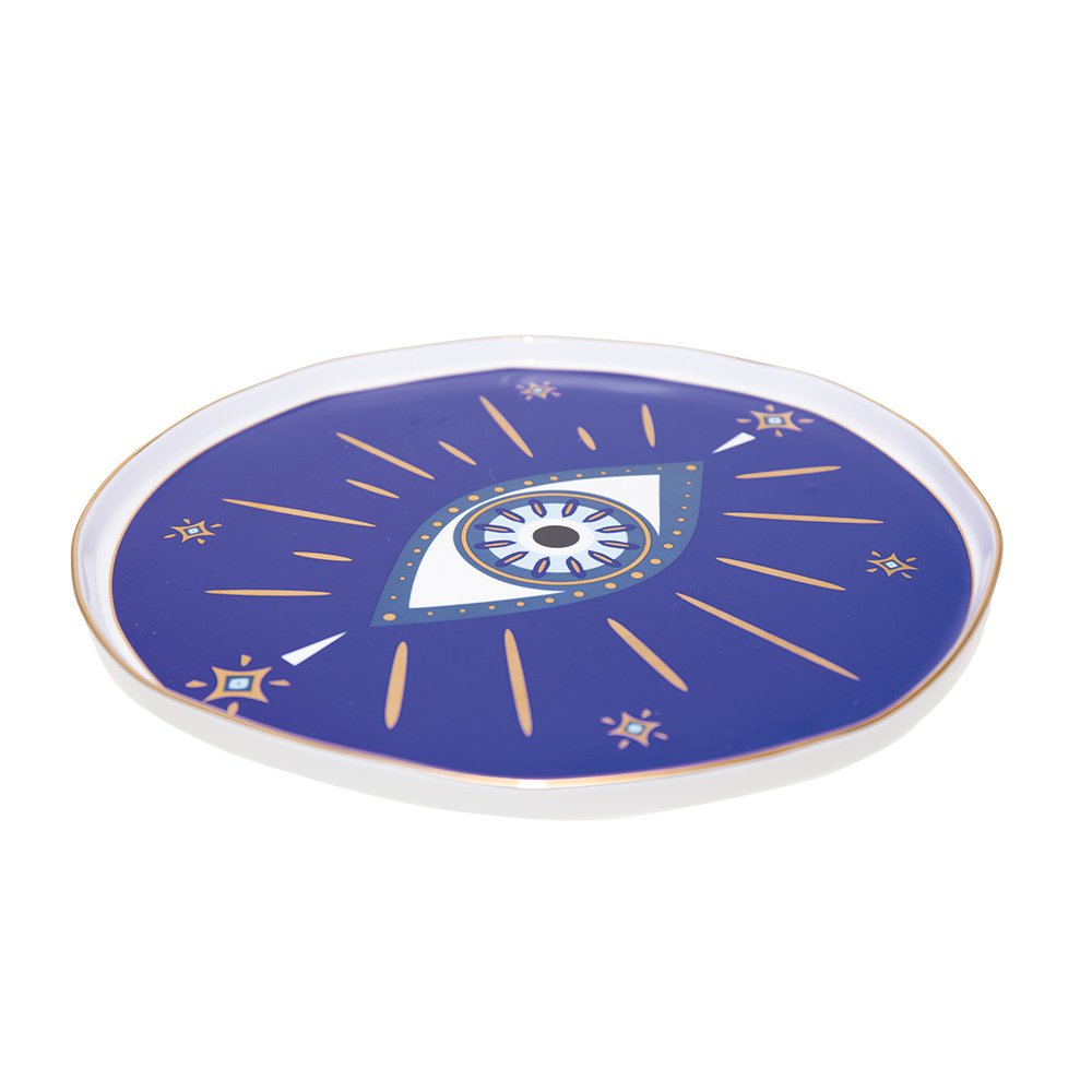 Blue Eye Porselain Tray D30.5 cm