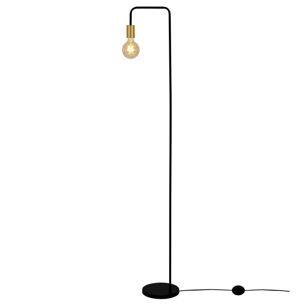 Liv · Houten vloerlamp — zwart