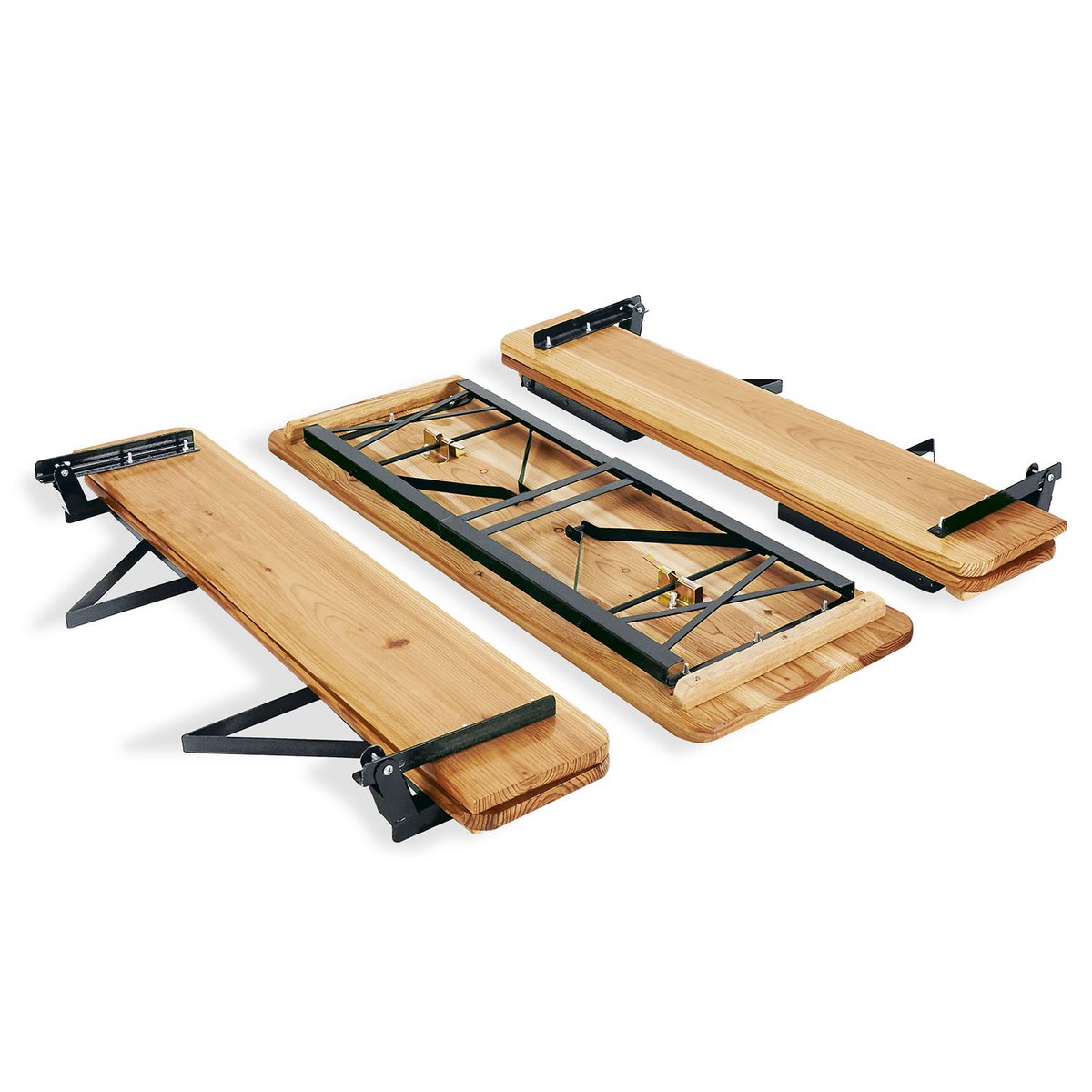 Kinderbank en tafel ingesteld voor buitenfestiviteiten "SEPP MIT Lehne", 3 delen