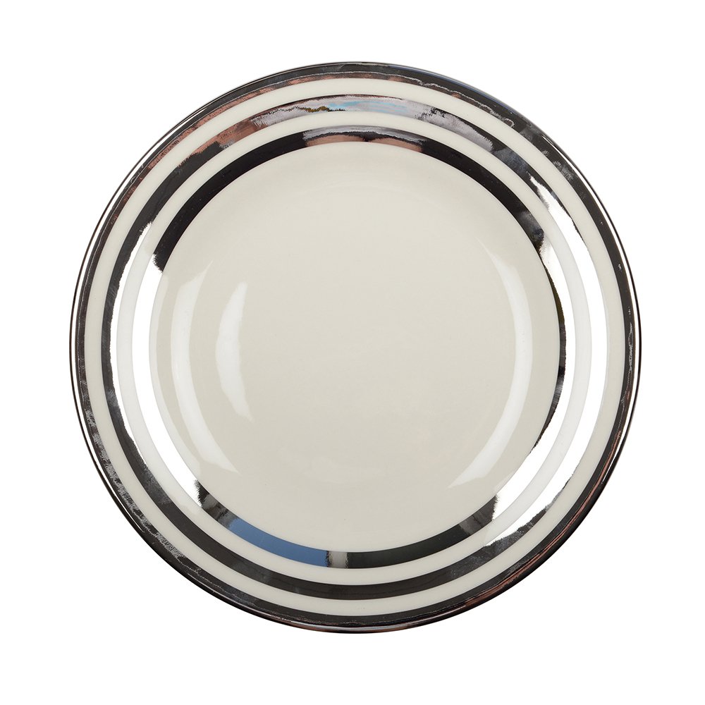 Drievoudige zilveren triple 23cm holle plaat