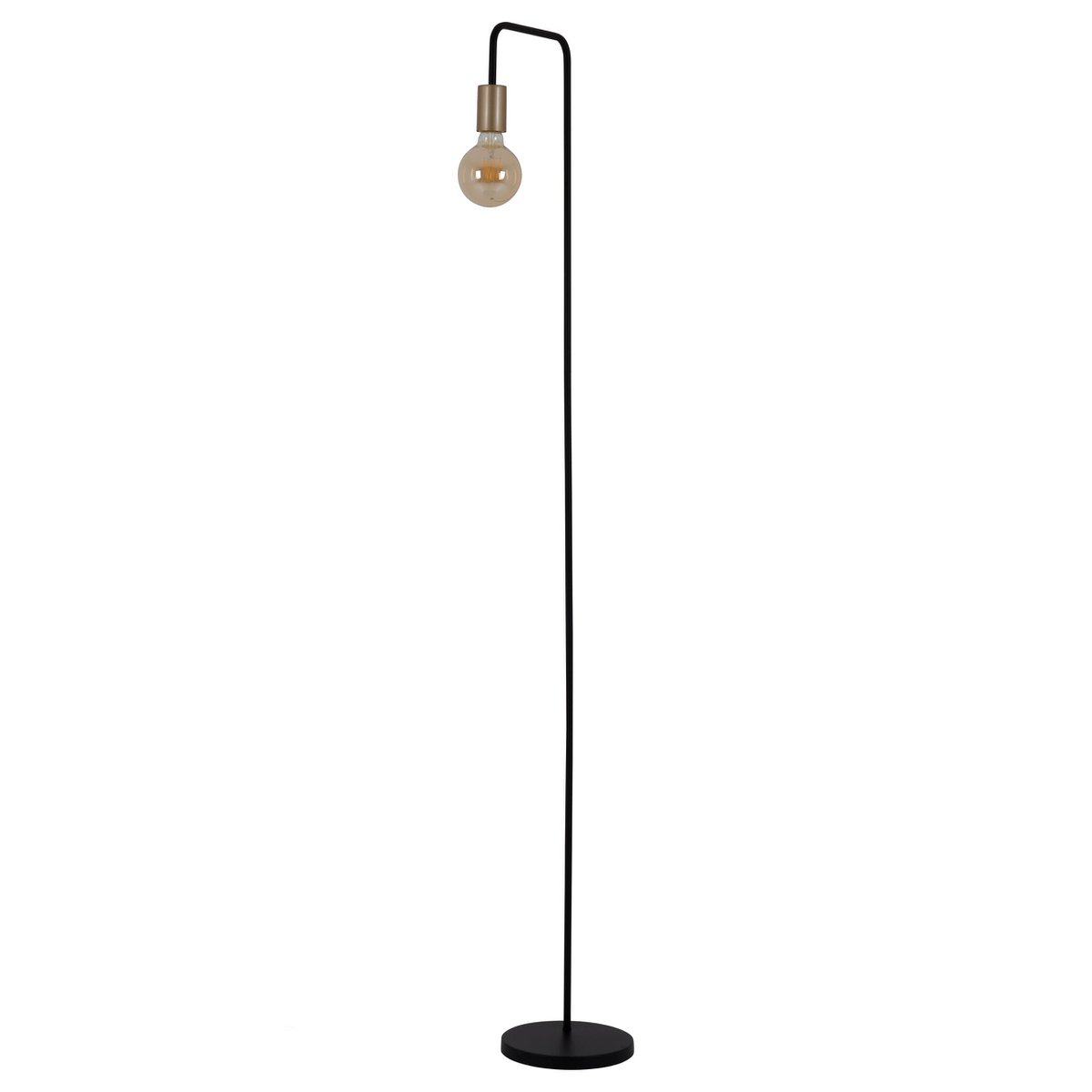 Liv · Houten vloerlamp — zwart