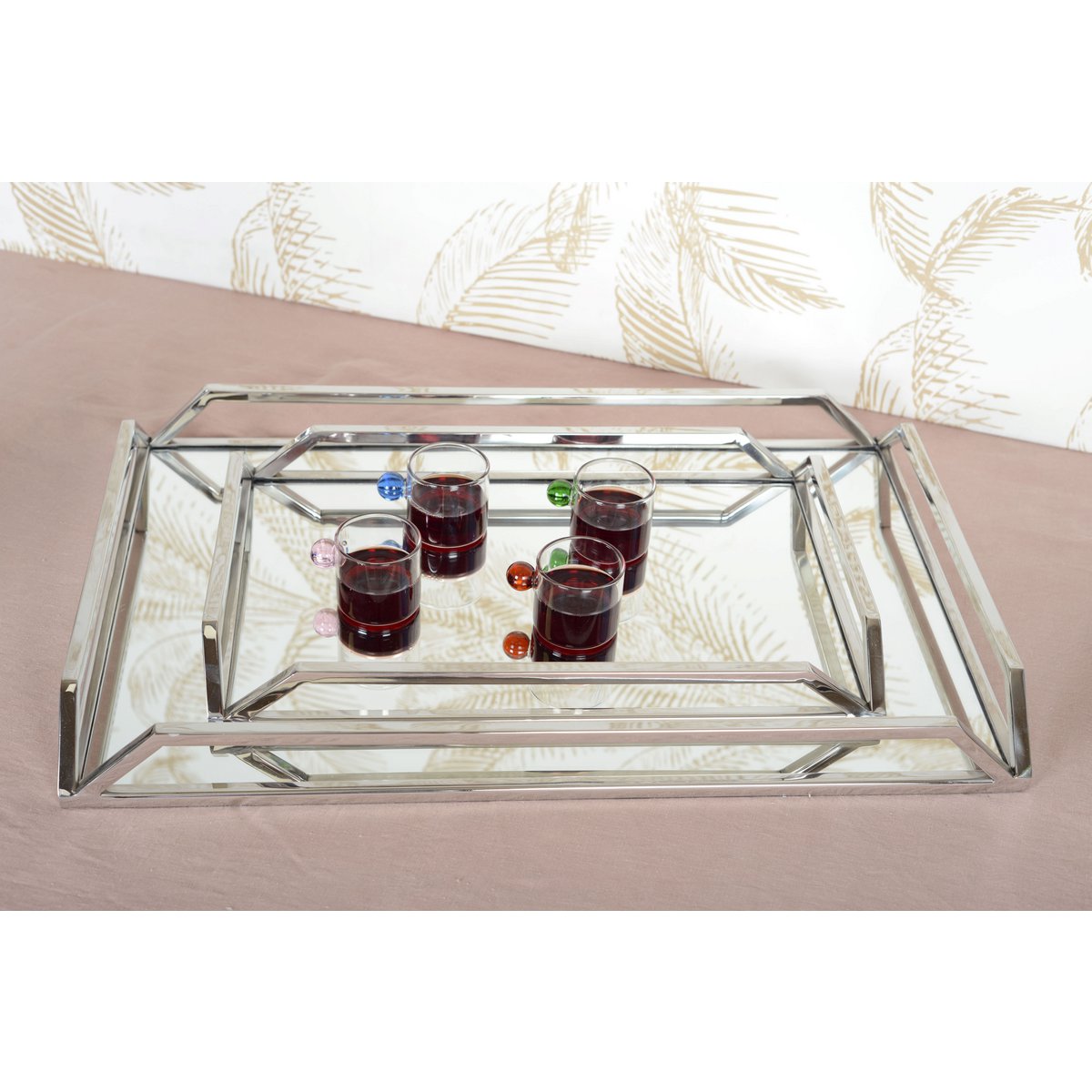 Glazen kopjes met 100 ml gekleurde balgreep - veel van 4