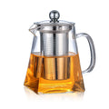 Vierkante theepot met 650 ml roestvrijstalen filter