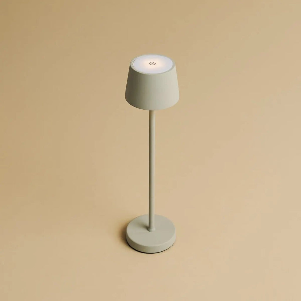 Vondel Mini Shadow Gray Oplaadbare en draadloze lamp perfect voor horeca -industrie - draadloos oplaadbaar via laadstation
