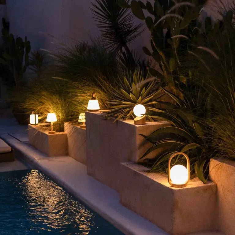 River Black draadloze houten lamp – Oplaadbaar en dimbaar