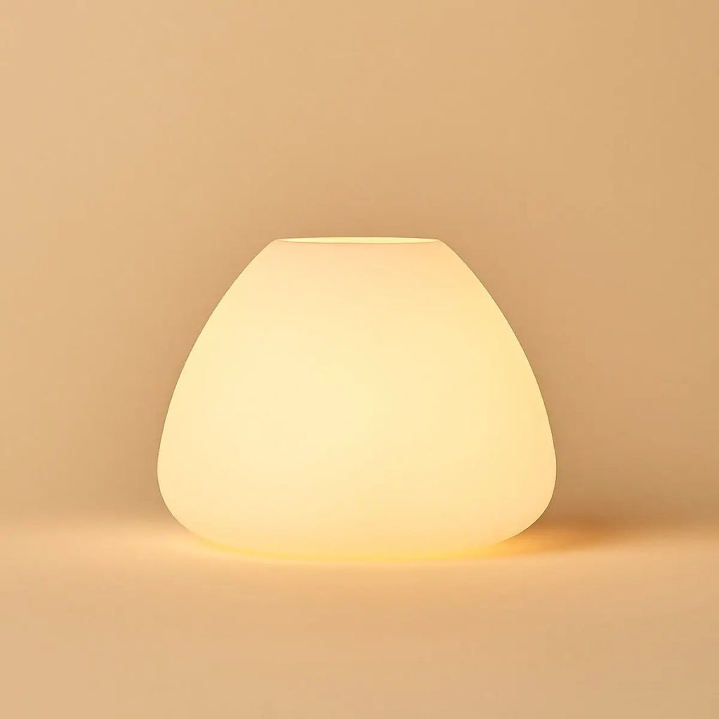 OSTADE Beige / Travertino Classico - Unieke travertine oplaadbare tafellamp met 3 lichte kleuren en dimfunctie