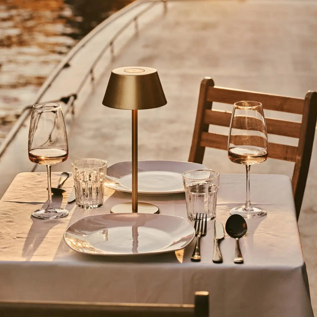 Milou Gold - tafellamp zonder kabel L Modern, Design & 3 Light Modi