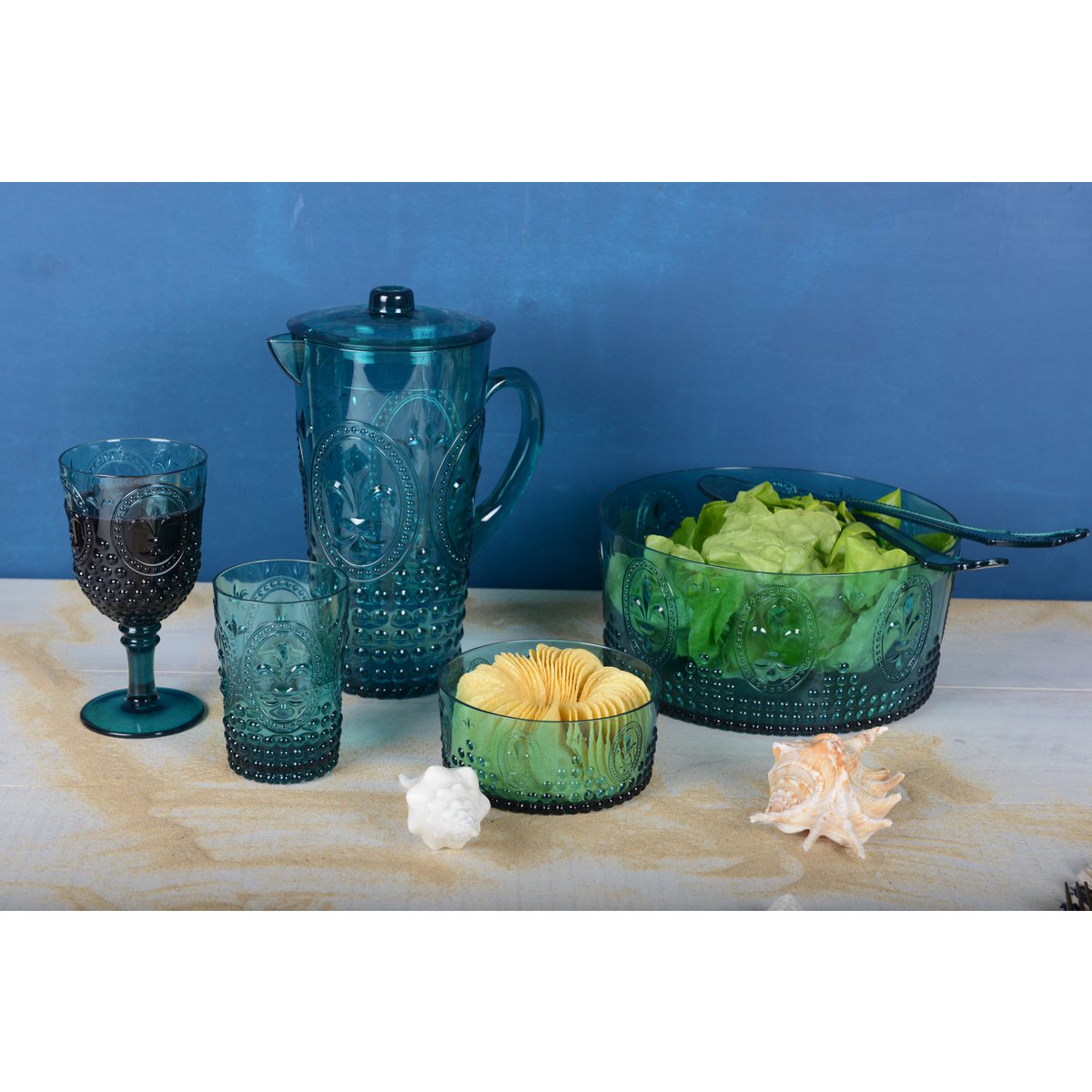 Beker 14 cm turquoise in acryl