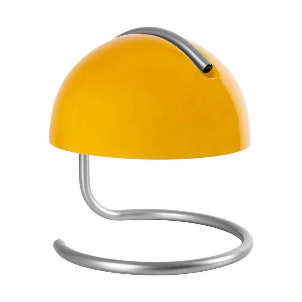 Liv · Houten tafellamp met linnen kap — chroom