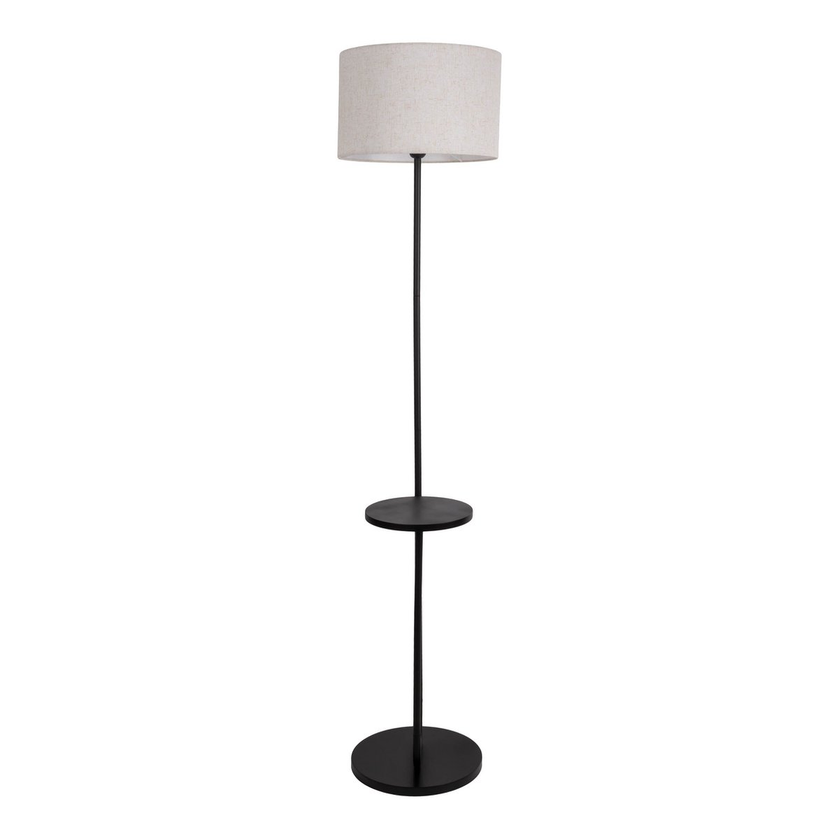 Liv · Vloerlamp met textielen kap — zwart