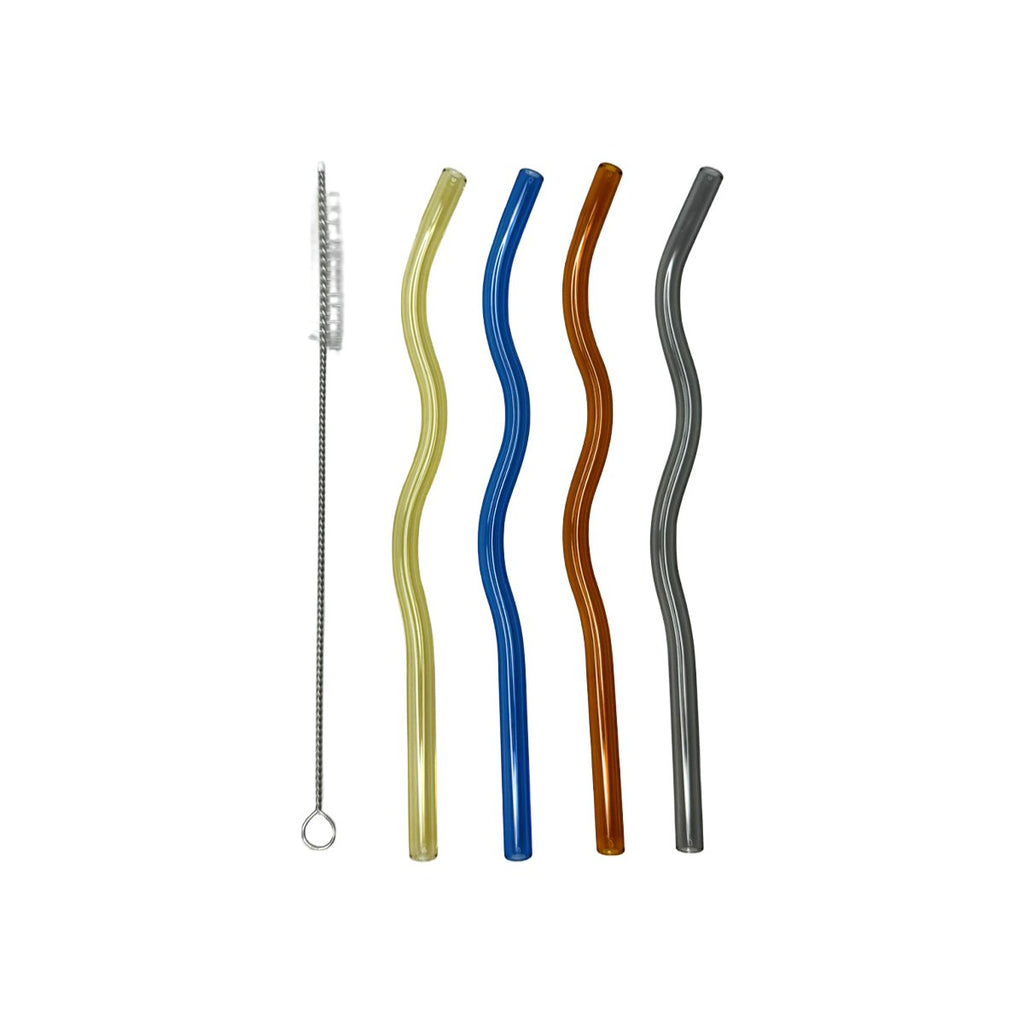 Glazen veelkleurige rietjes - veel van 4