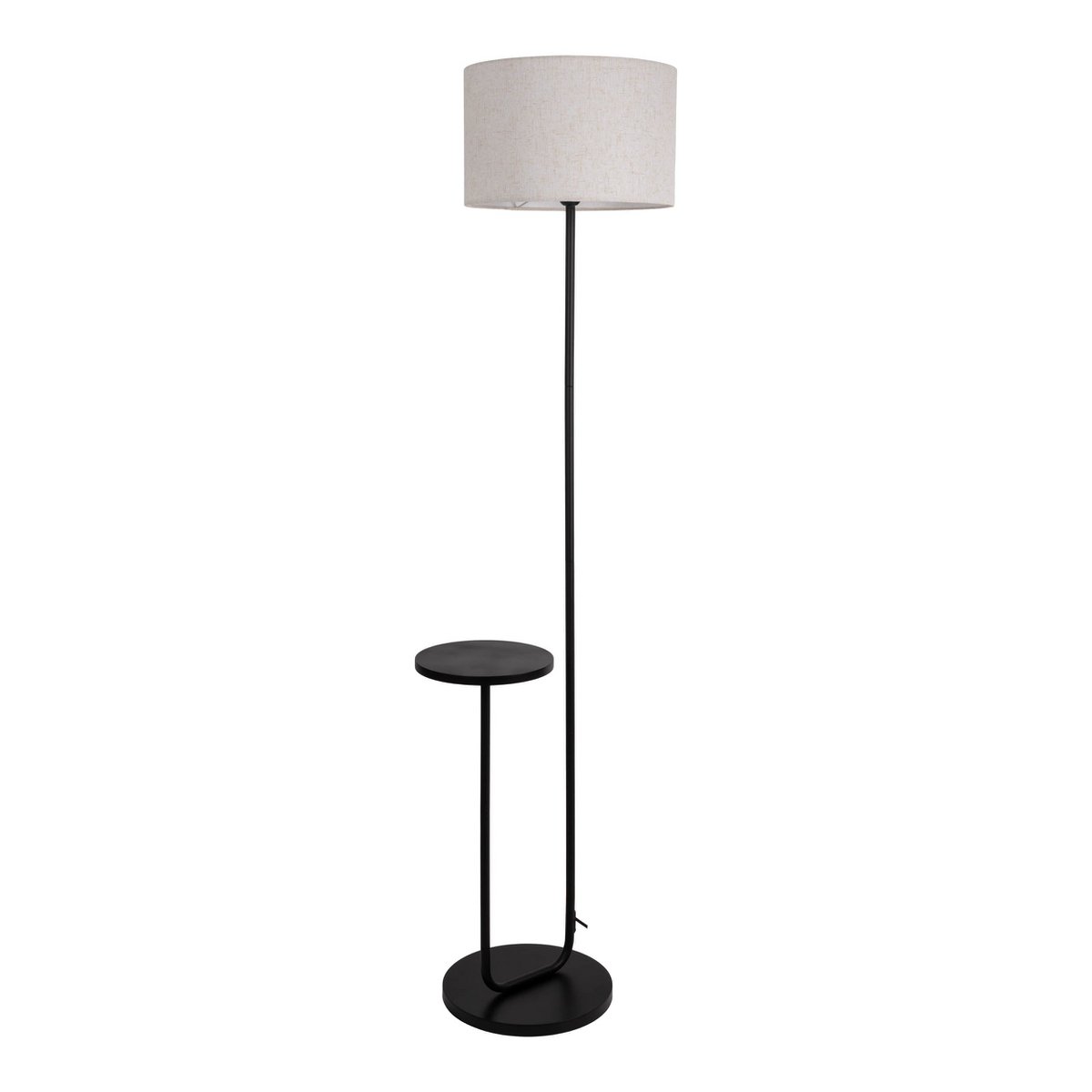 Liv · Vloerlamp met textielen kap — zwart