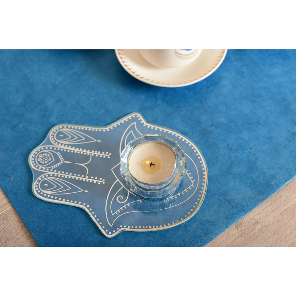 Fatma handknop 12x15cm zilveren spiegel