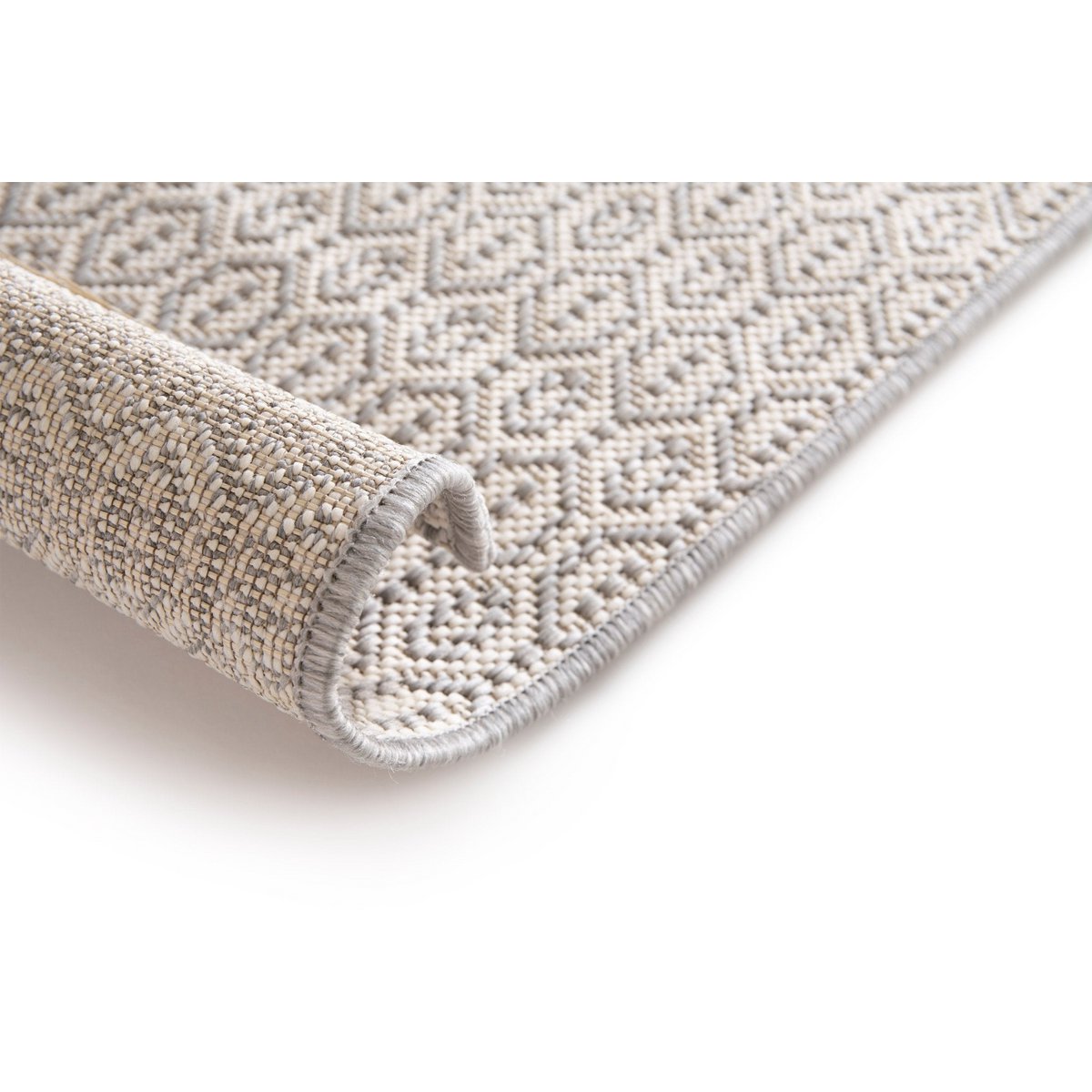 Geweven plat tapijt interieur exterieur eigentijds ontwerp marbella