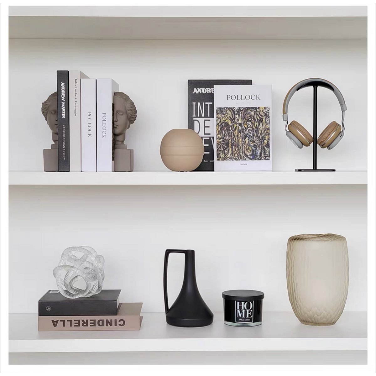 Middelgrote geknoopte glazen sculptuur (M) Diameter: 15 cm