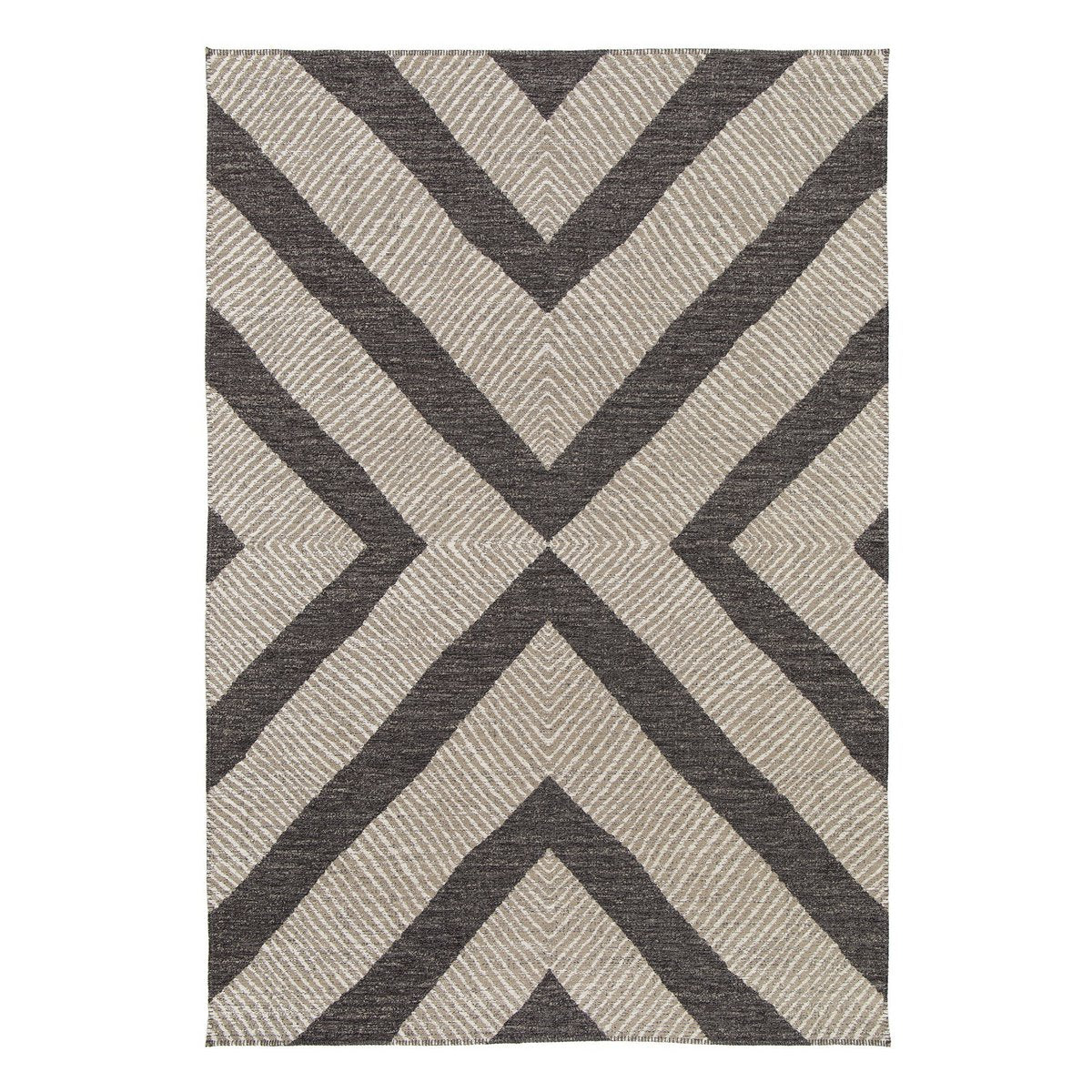 Goblin geweven tapijt in jute en gerecycled polyester basalt